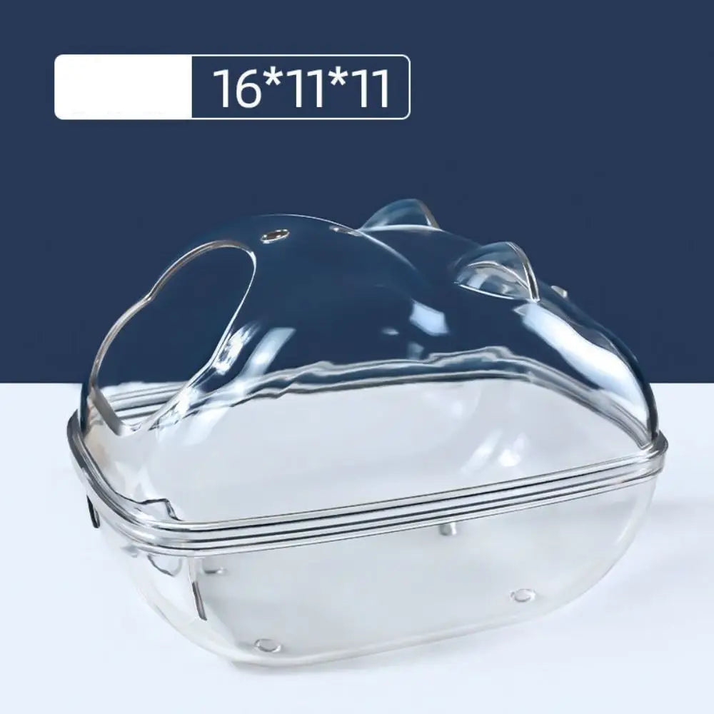 Transparent Plastic Small Bathtub Suitable for Hamsters Hamster Bathroom Hamster Sand Bath Mouse Box