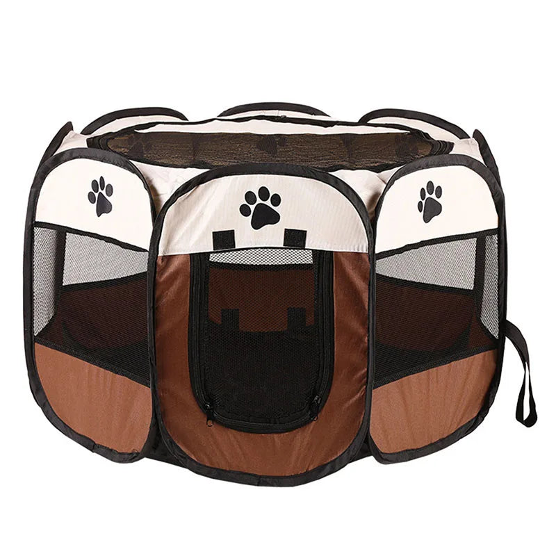 Foldable cats, dog kennels, cats, dogs, delivery rooms, pets, octagonal cages, breathable fences, tents, claw-resistant