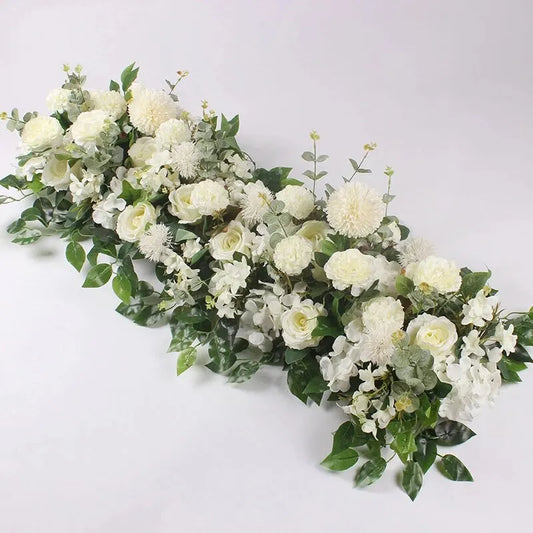 100cm Luxury White Rose Artificial Flower Wedding Table Centerpiece Floral Decor for Parties and Events