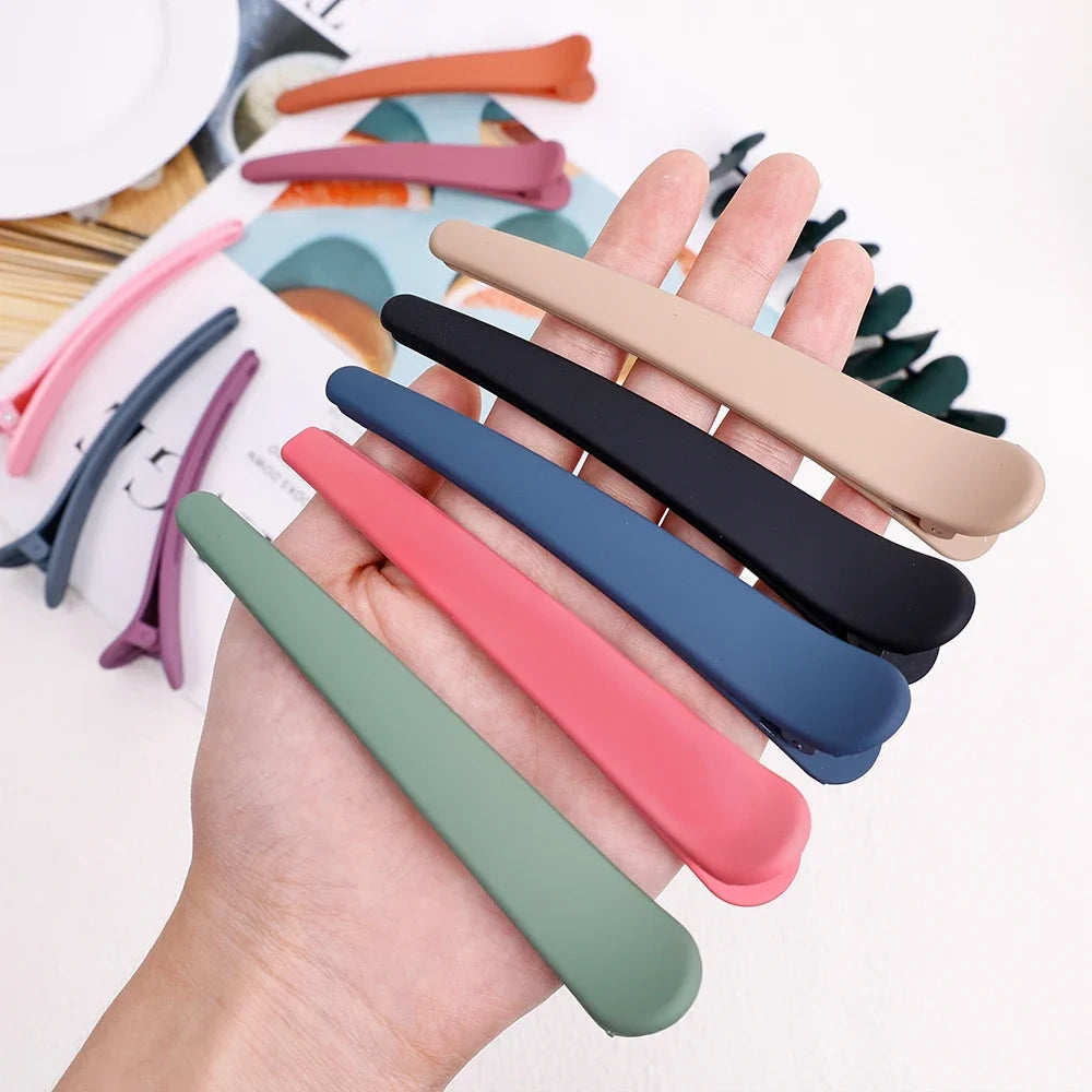 5pcs Makeup Clips Girls Duck Mouth Clip Women Fashion Plastic Hair Clip Hairpin Hair Accessories Sectioning Clamp Hairdressing