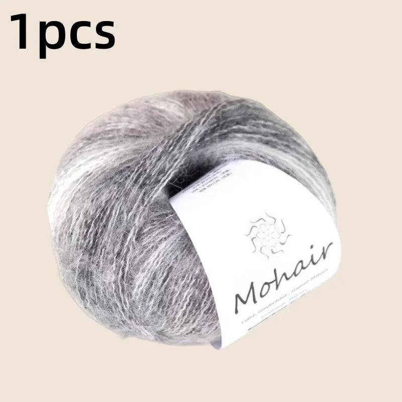 Gradient Mohair Soft Cotton Yarn for Baby Sweater Hat Scarf
