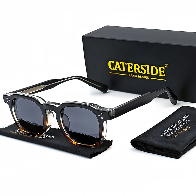 CATERSIDE Retro Punk Small Frame Sunglasses for Men and Women