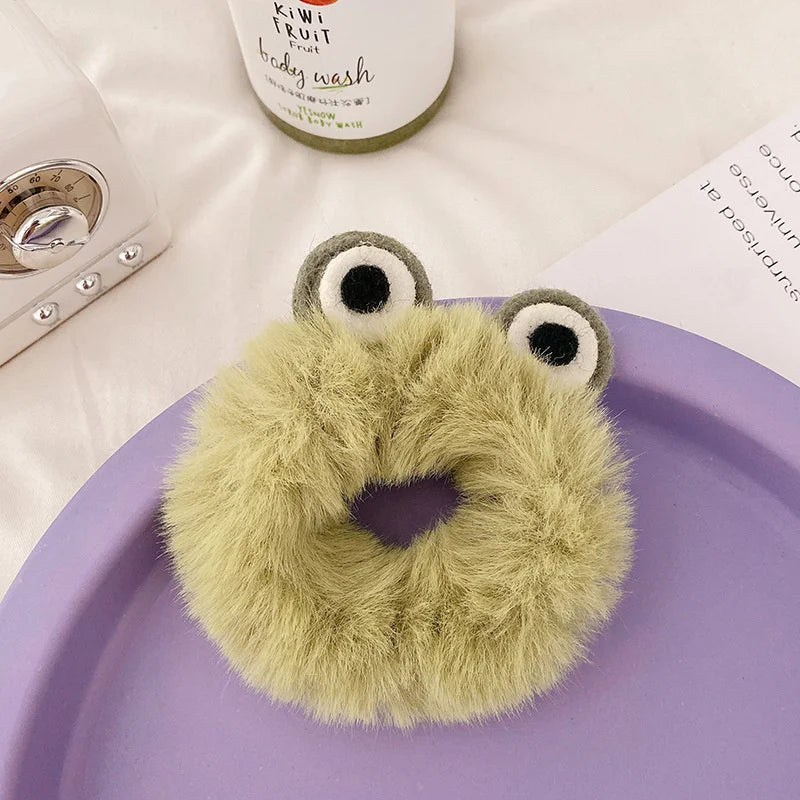 1PC Girl Hair Accessories Plush Rabbit Ears Elastic Hair Rope