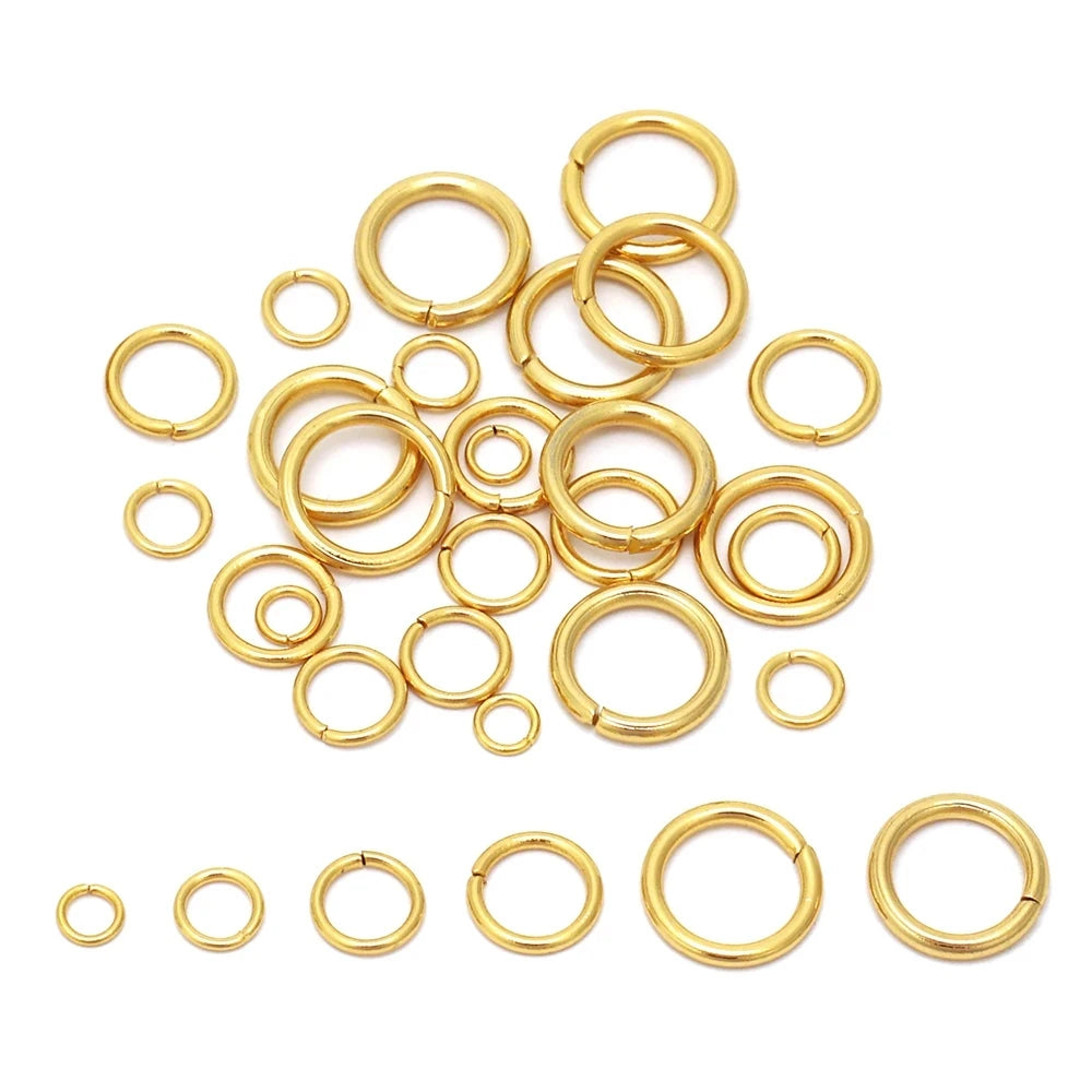 Gold Stainless Steel Jump Rings 4mm 5mm 6mm 7mm 8mm for DIY Jewelry Making