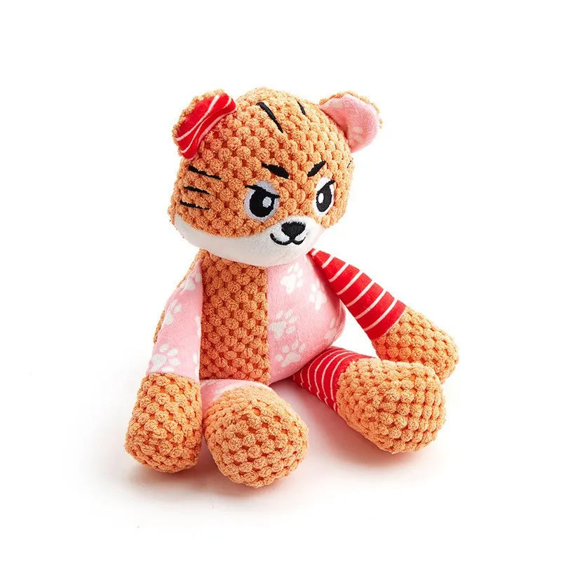 New Pet Toy Dog Interactive Plush Toys Bite Grinding Teeth Clean Teeth Bite Resistant Vocal Animals Pet Plush Toy Supplies