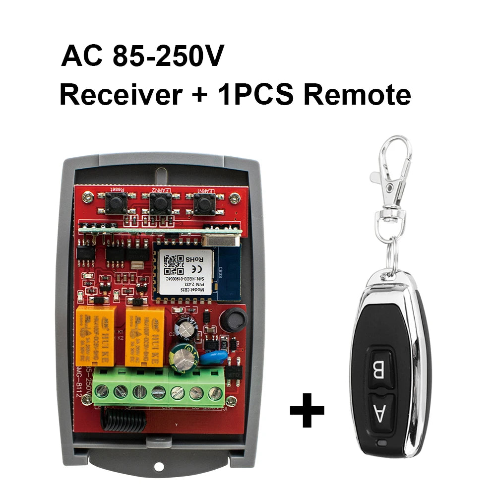 2 Channel WiFi Tuya Smart Garage Gate Opener Remote Control Receiver with 433MHz Transmitter