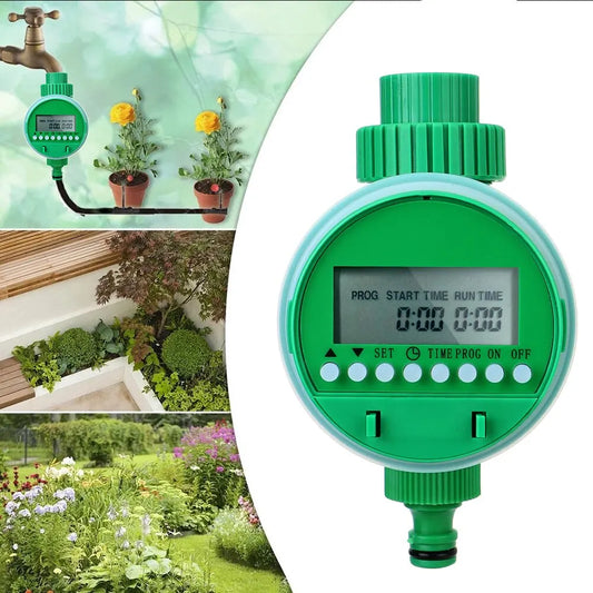 Temporizador de riego electrónico para jardín con pantalla LCD, controlador de riego automático, válvula inteligente, dispositivo de control de riego