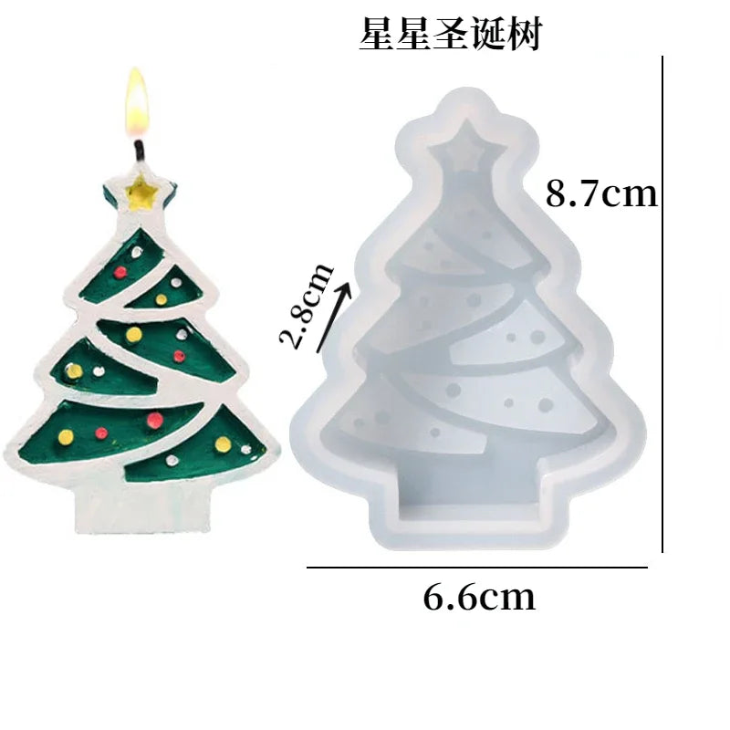 3D Christmas Snowflake Silicone Candle Molds for DIY Soap and Cake Decor