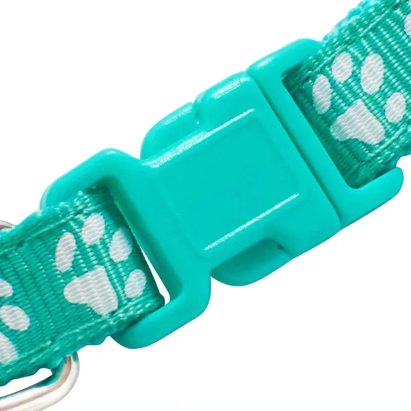 1/3/6/12/18Pcs Pet Collar With Bell Footprints Colorful Dog, Dog, Cat Accessories Cat Collar Adjustable Bell Ring Necklace Pet