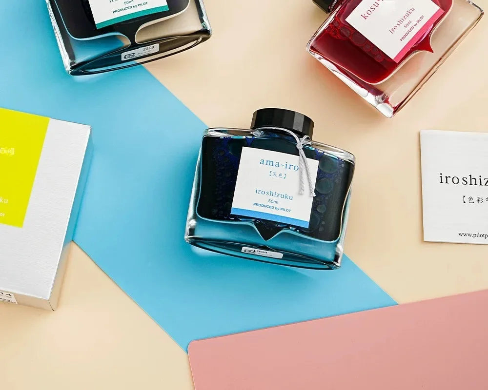 Pilot 25 Color 50ml Fountain Pen Ink Set with Glass Bottles for School and Office Use