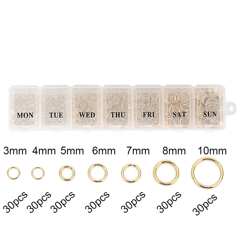 Jewelry Making Kit Set Box Stainless Steel Findings for Bracelets and Necklaces