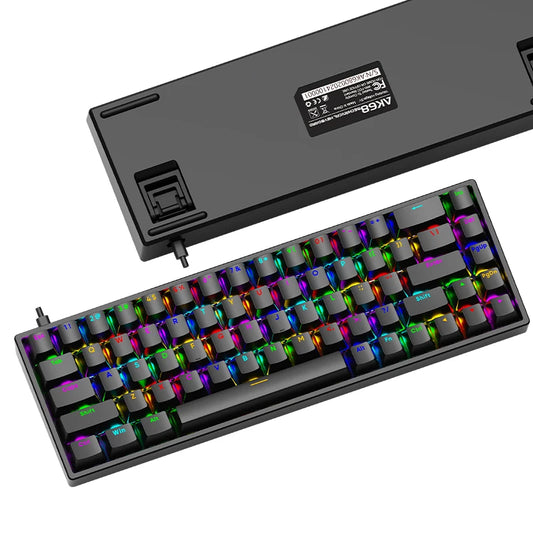 SOREX AK68 Mechanical Keyboard 68 Keys Wired Hot Swap Custom Gasket Gaming Keyboard for PC and Laptop