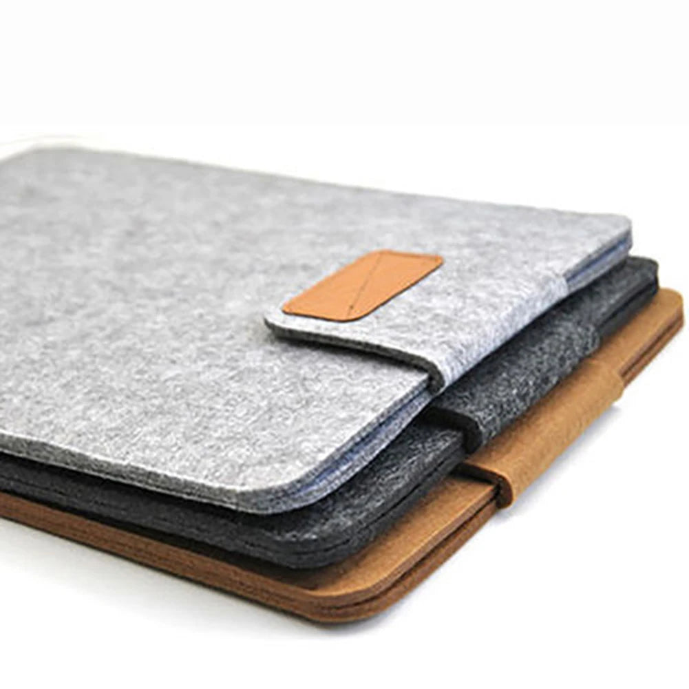 Funda de fieltro delgada para tableta, funda protectora para MacBook Air Pro de 11, 13 y 15 pulgadas, bolsa de almacenamiento para tableta de color sólido