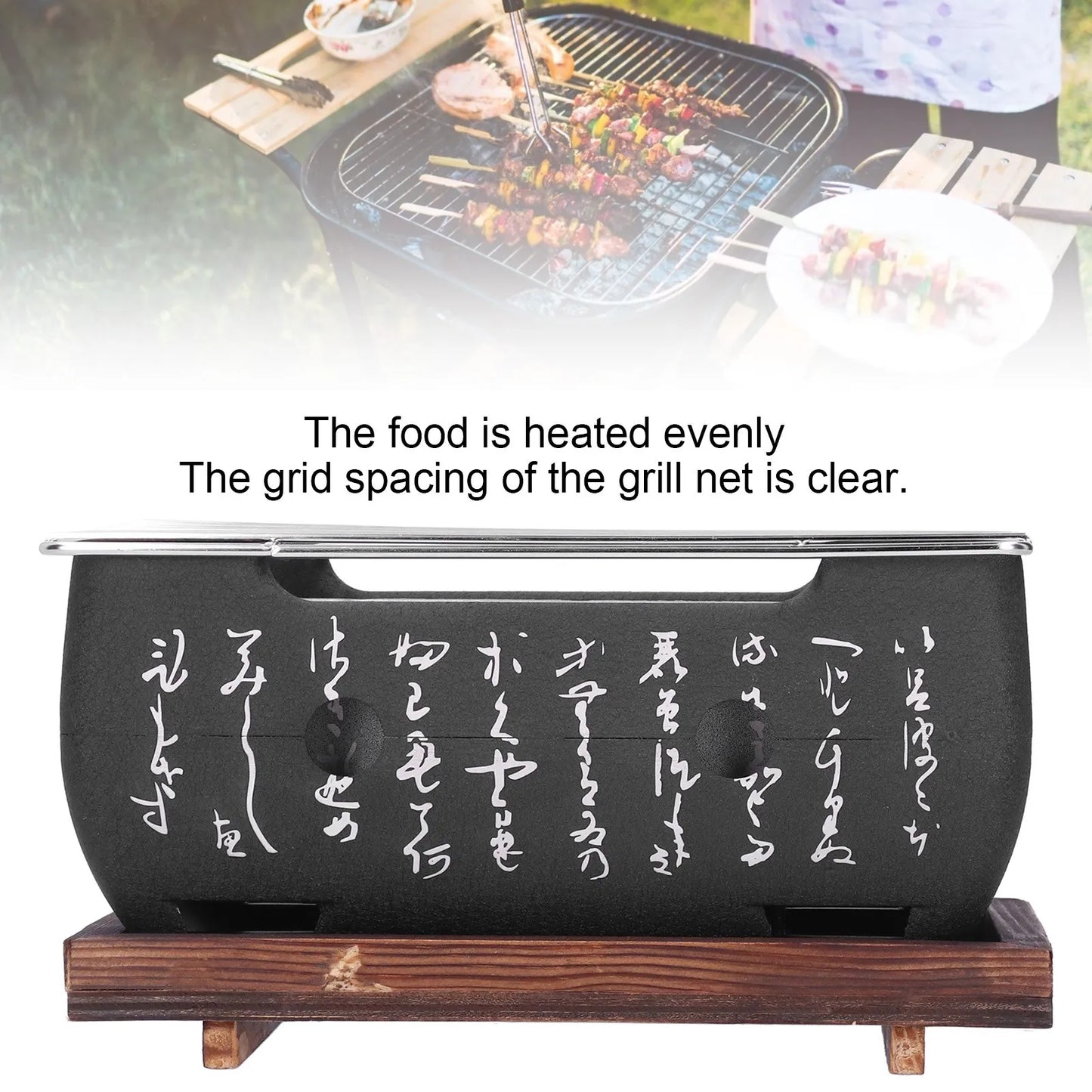 Japanese Mini Barbecue Grill Portable Aluminium Alloy Charcoal Stove for Outdoor and Indoor Cooking