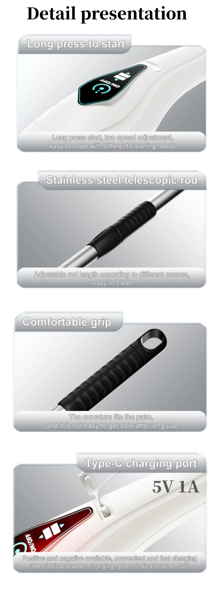 Xiaomi 8 in 1 Electric Cleaning Brush Multifunctional Portable Household Tool with LED Display for Kitchen and Bathroom Cleaning