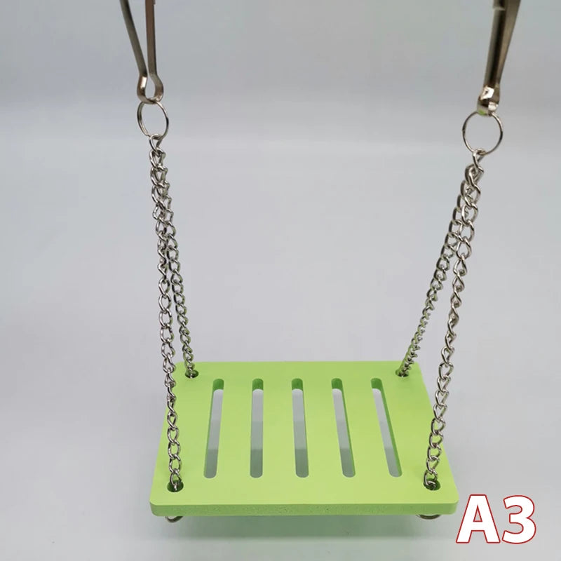 1PC Hamster Toys Wooden Rainbow Bridge Nest Seesaw Swing Toys Small Animal Activity Climb Toy DIY Hamster Cage Pet Supplies