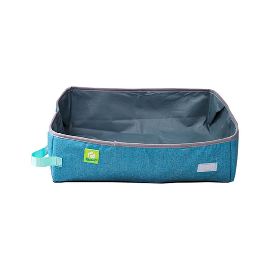 Semi Enclosed Cat Litter Box, Portable Waterproof Oxford Cloth