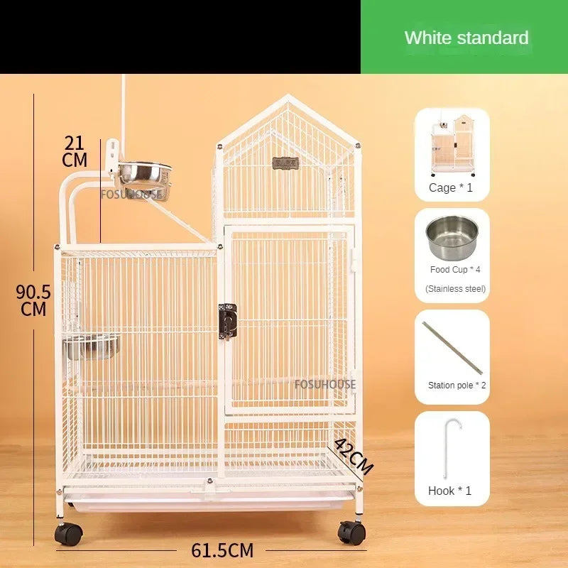 Indoor Starling Canary Pet Fences Outdoor Aesthetic Bird Carrier  Decorative Bird Cages Large Parrot CageSpecial Breeding Cage W