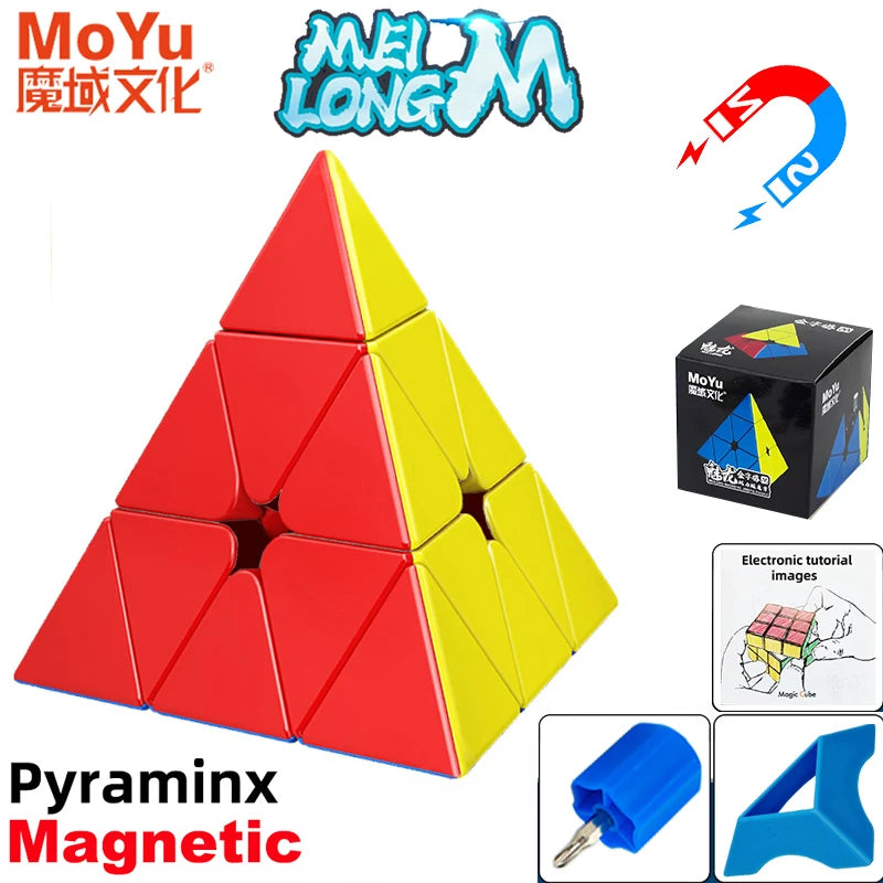 MOYU Meilong M Magnetic Magic Cube 3X3 2X2 Pyraminx Set