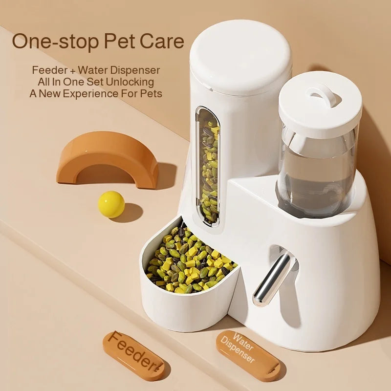 2In1 Hamster Feeder And Waterer Large Capacity Leakproof Feeder Food Water Dispenser Leak Proof Food Feeding Supplies