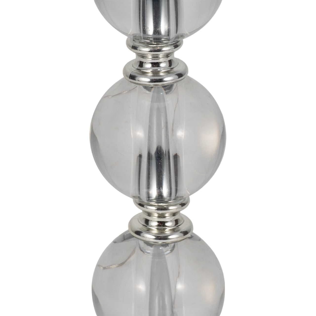 Sagebrook Home 22" Crystal Table Lamp (2-Pieces) - Silver