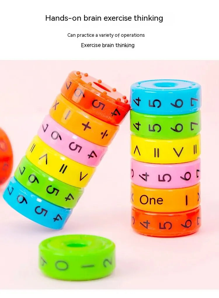 DIY Math Blocks - Perfect Birthday Gift for Boys & Girls, Preschool Learning Counting & Math Skills Tools