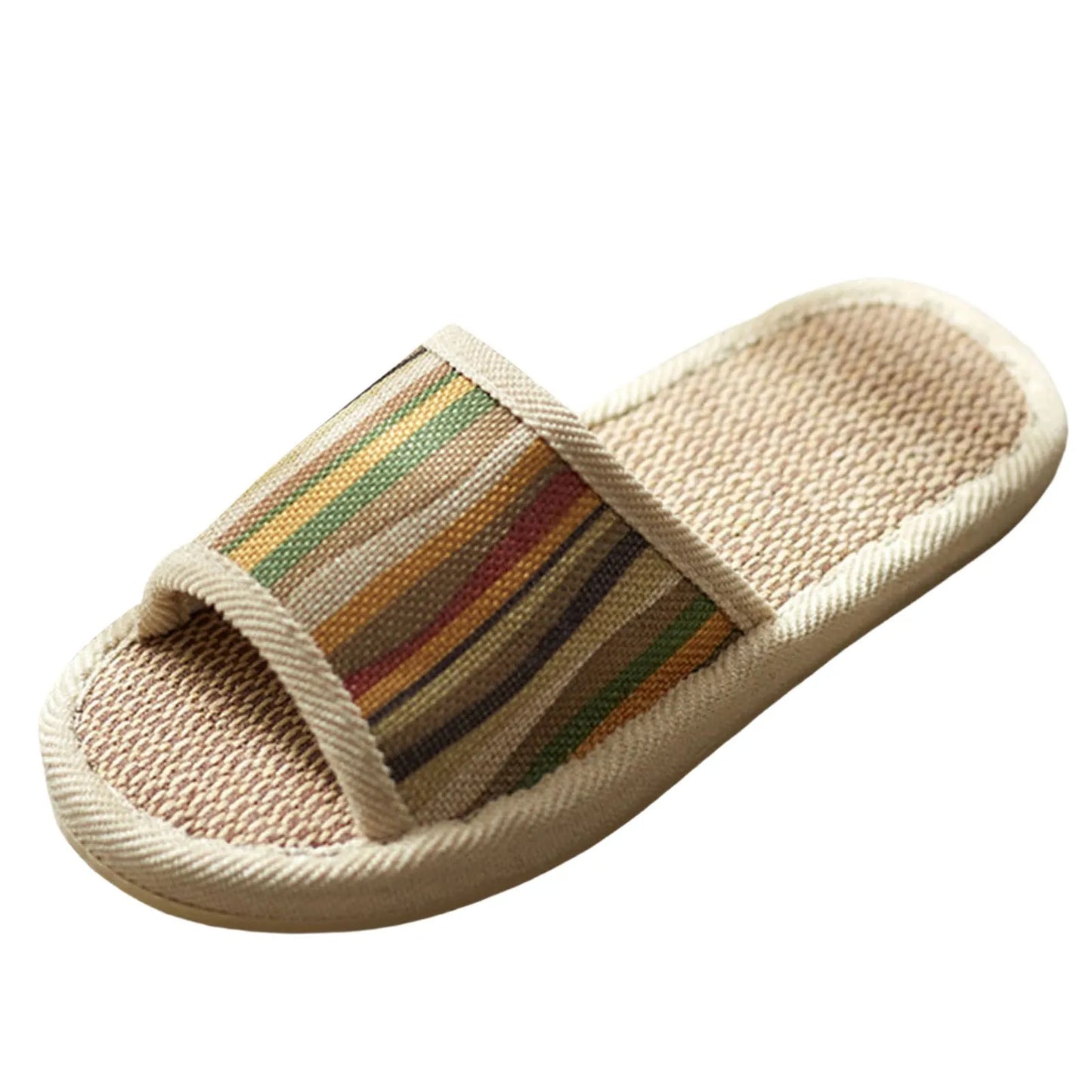 Spring And Autumn Linen Slippers For Household Women Sole Soft Sole Home Casual Indoor Couples Summer Slippers For Women No Heel