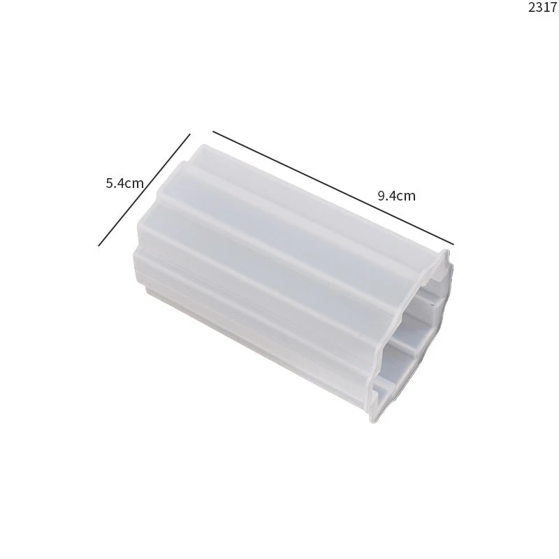 Classical Striped Roman Cylindrical Silicone Candle Mold for DIY Handmade Candles