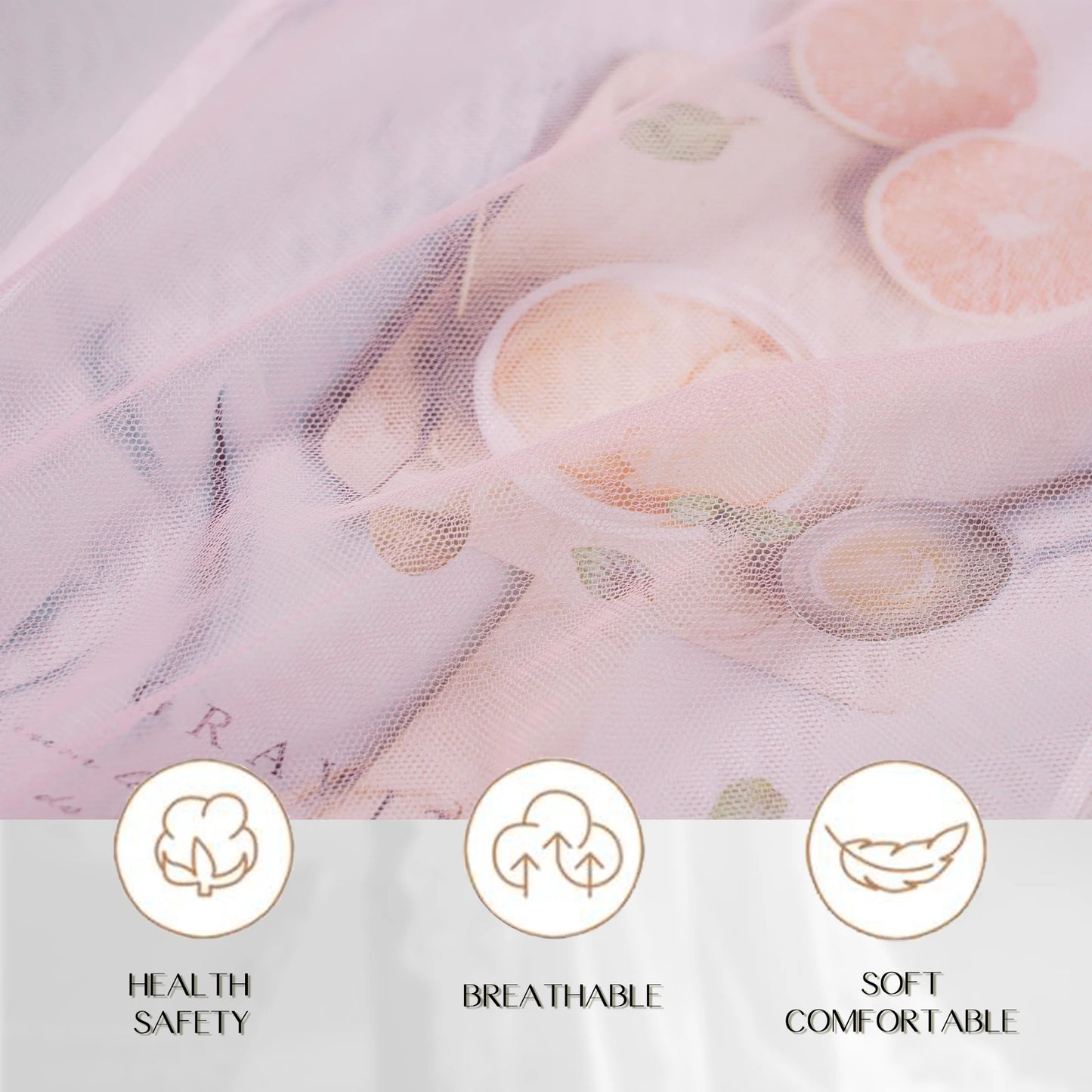 Luxury Pink Sheer Scarf Bed Canopy for Adults Girls Room Decor