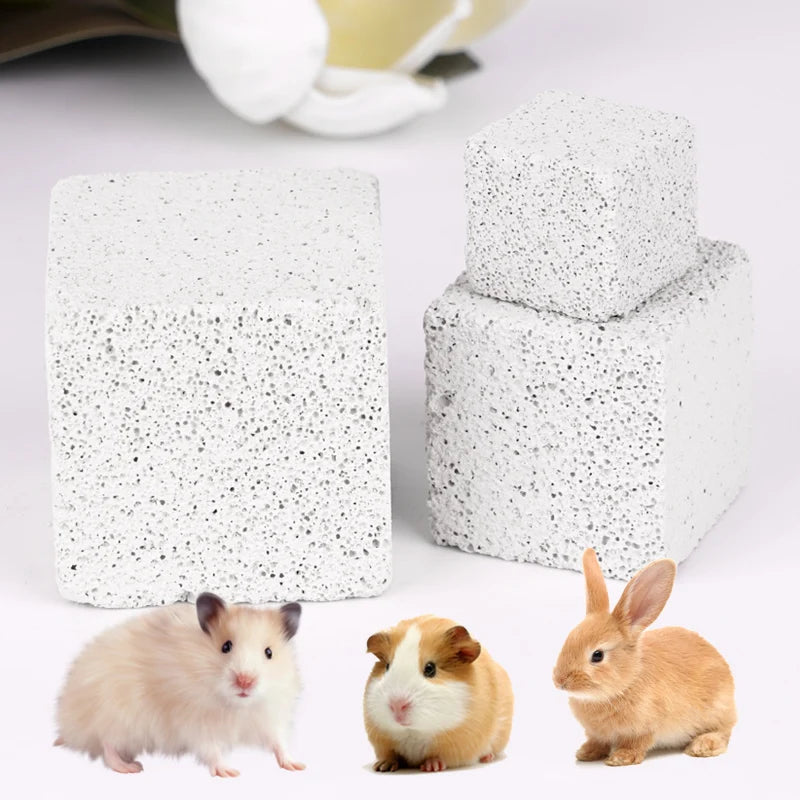 Natural Mineral Teeth Molar Stone Guinea Pig Hamster Rabbit Teeth Grinding Stone Small Pet Dental Care Chew Toys Pets Supplies