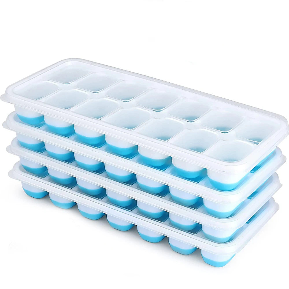 14 Grid Square Silicone Ice Cube Mold – Easy Release Design for Perfect Ice Cubes