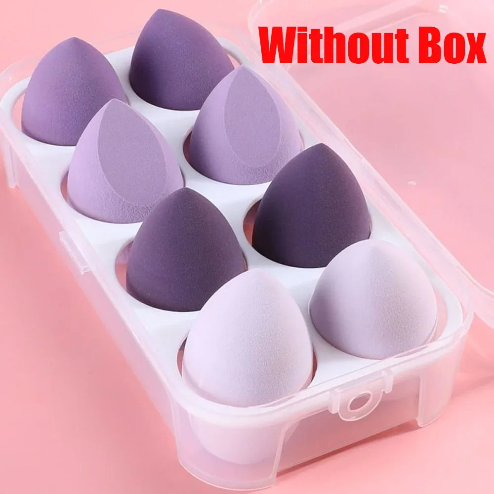 4pc/8pc Soft Makeup Sponge Set for Dry Wet Dual Use Beauty Tool