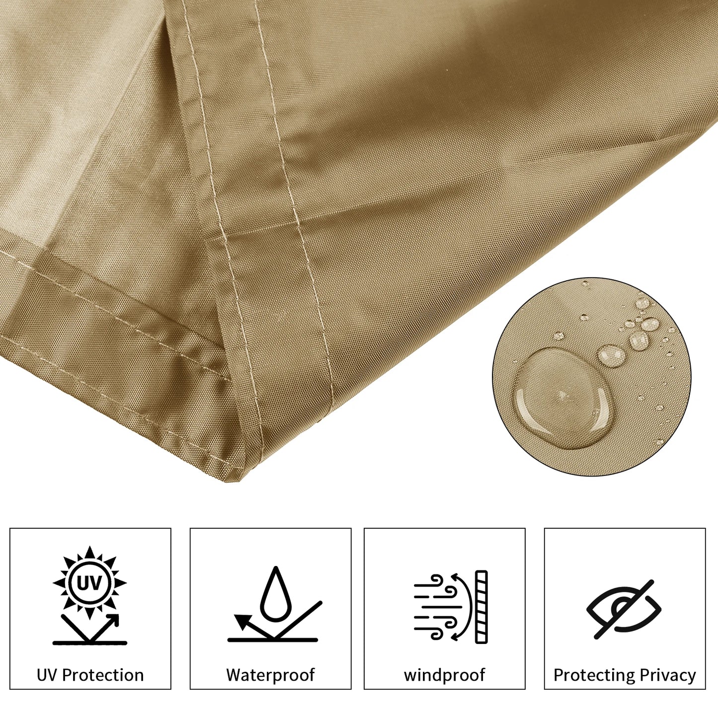 Balcony Privacy Screen Cover Waterproof Shade Cloth with 95 Percent UV Protection for Patio Deck Garden and Pool Decor