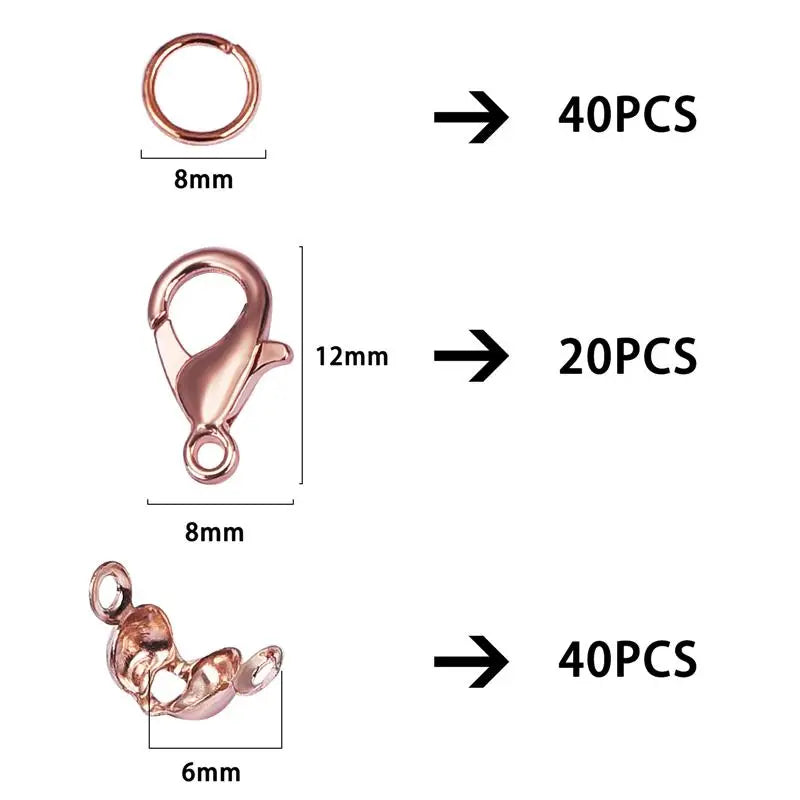 100Pcs Alloy Lobster Clasp Set for DIY Jewelry Making Supplies