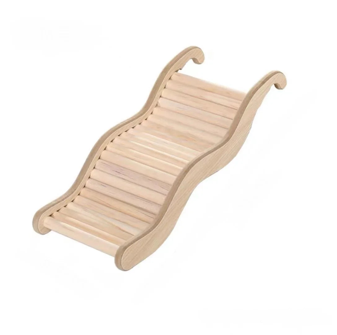 1PC Small pet supplies, cages, decorative accessories, wooden wavy stairs, hamster toys, curved chutes, small animals