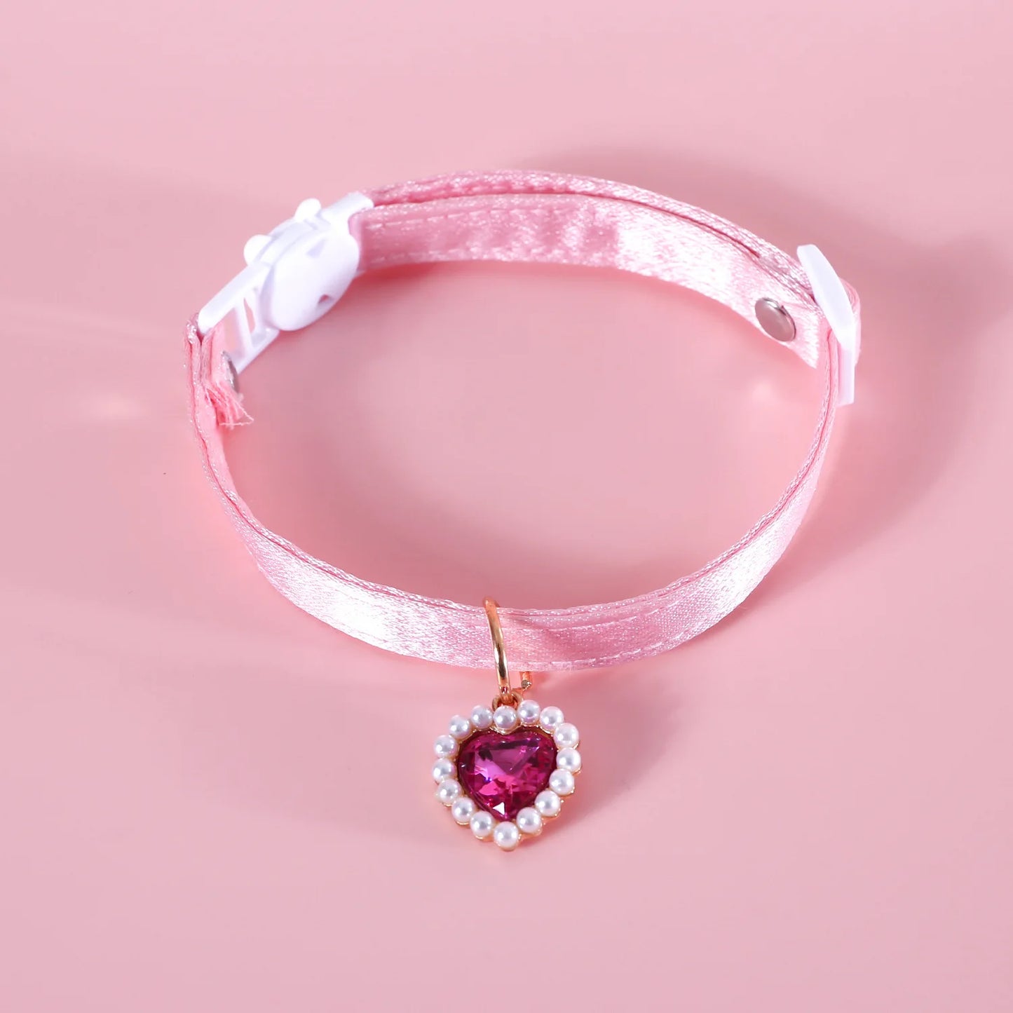 MPK New Series Pet Pearl Bow Collar Cat Anti Suffocation Love Pendant Bow Tie Also Suitable For Dog