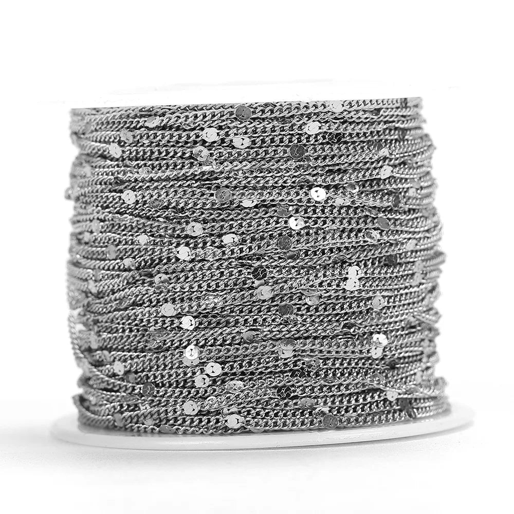 2Meters Stainless Steel Link Cable Gold Chains for DIY Jewelry