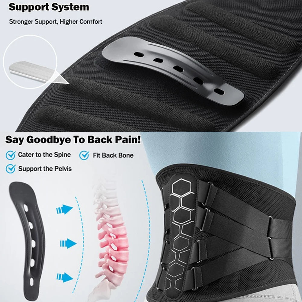 1PC Back Brace for Lower Back Pain, Lumbar Support Belt for Men Women,Bionic Spine Design Back Brace for Sciatica Herniated Disc