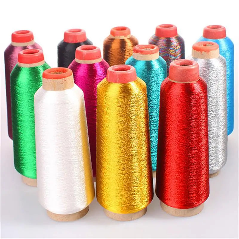 Colorful Computer Embroidery Cross Stitch DIY Bright Silk Metallic Yarn 3200M