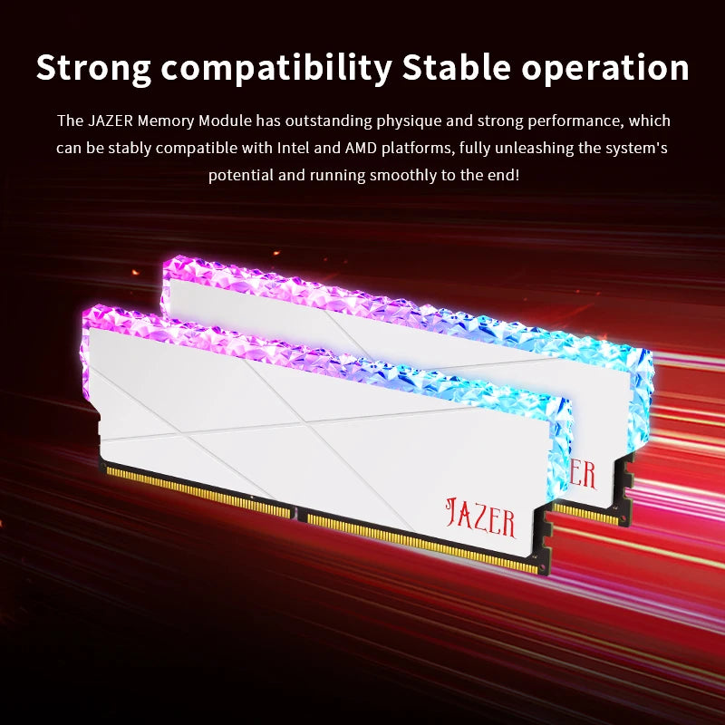 JAZER RGB RAM DDR4 8GB 16GB Memory DDR4 8GBx2 16GBx2 3200MHz 3600MHz Overclocking Performance for Desktop