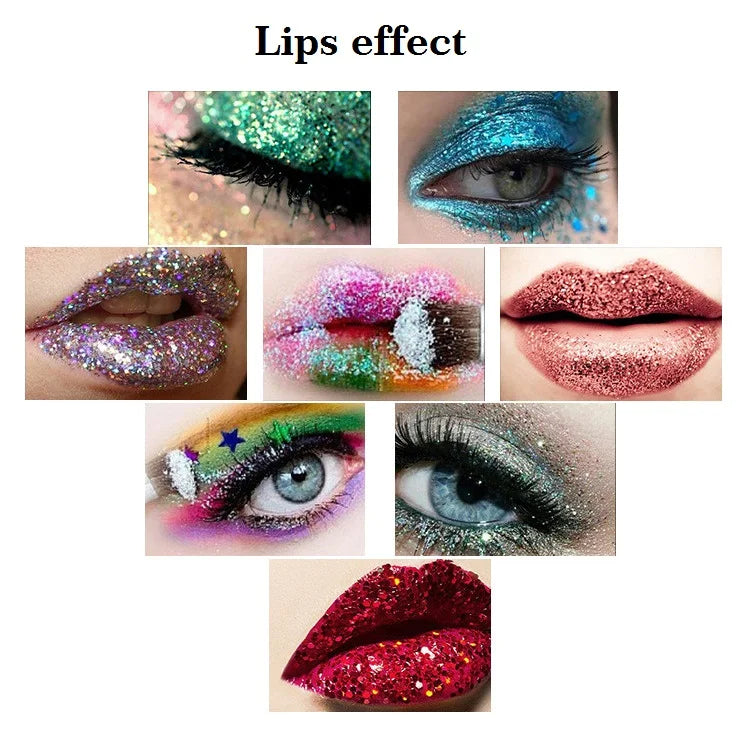 35 Color Diamond Sequin Eyeshadow Palette High Pigment Shimmer Glitter and Satin Long Lasting Waterproof Makeup