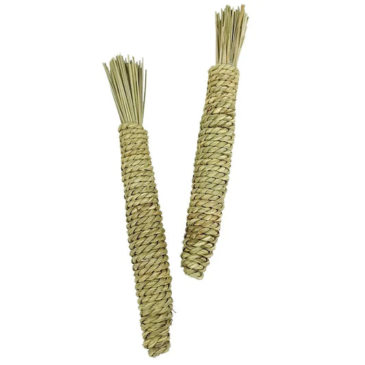 1/2Pcs Natural Straw Rope Carrot Hamster Molar Chew toy Small Pets Toys For Hamster Rabbit Grinding Groducts Gnaw Toy Supplies