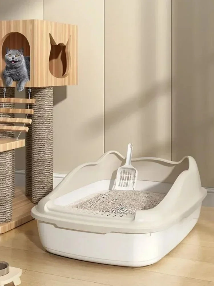 Cat Litter Box Small Size Pet Sandbox Anti-Splash Toilet