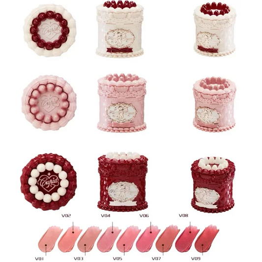 Flowerknows Strawberry Cupid Matte Velvet Lipstick Cake Lip Mud Lip Gloss Lip Cream for Women