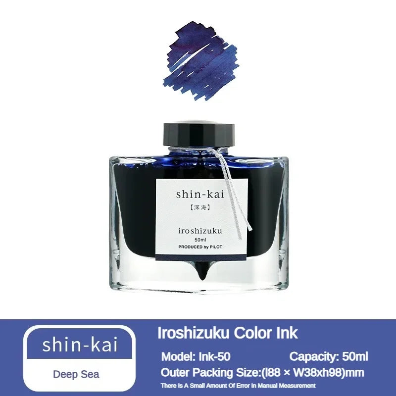 Pilot 25 Color 50ml Fountain Pen Ink Set with Glass Bottles for School and Office Use