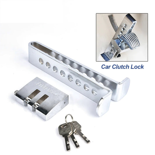 Universal Car Clutch Lock Anti-Theft Steering Wheel and Brake Pedal Lock Stainless Steel Security Tool