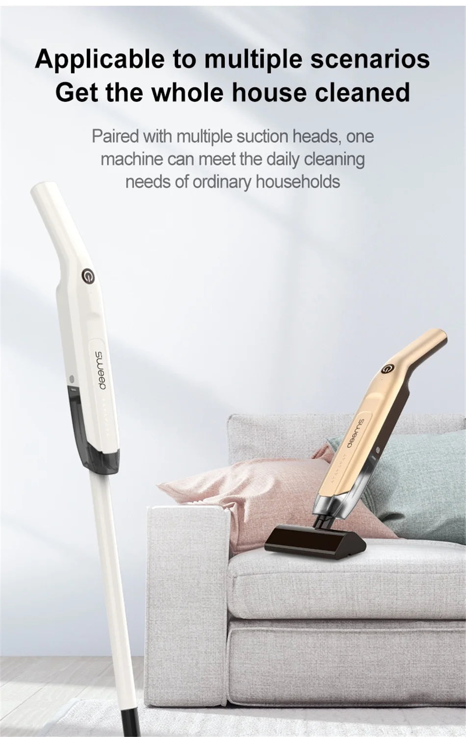 Handheld Wireless Vacuum Cleaner 20000Pa Powerful Suction Portable Car and Home Cleaning Machine with Metal Strainer