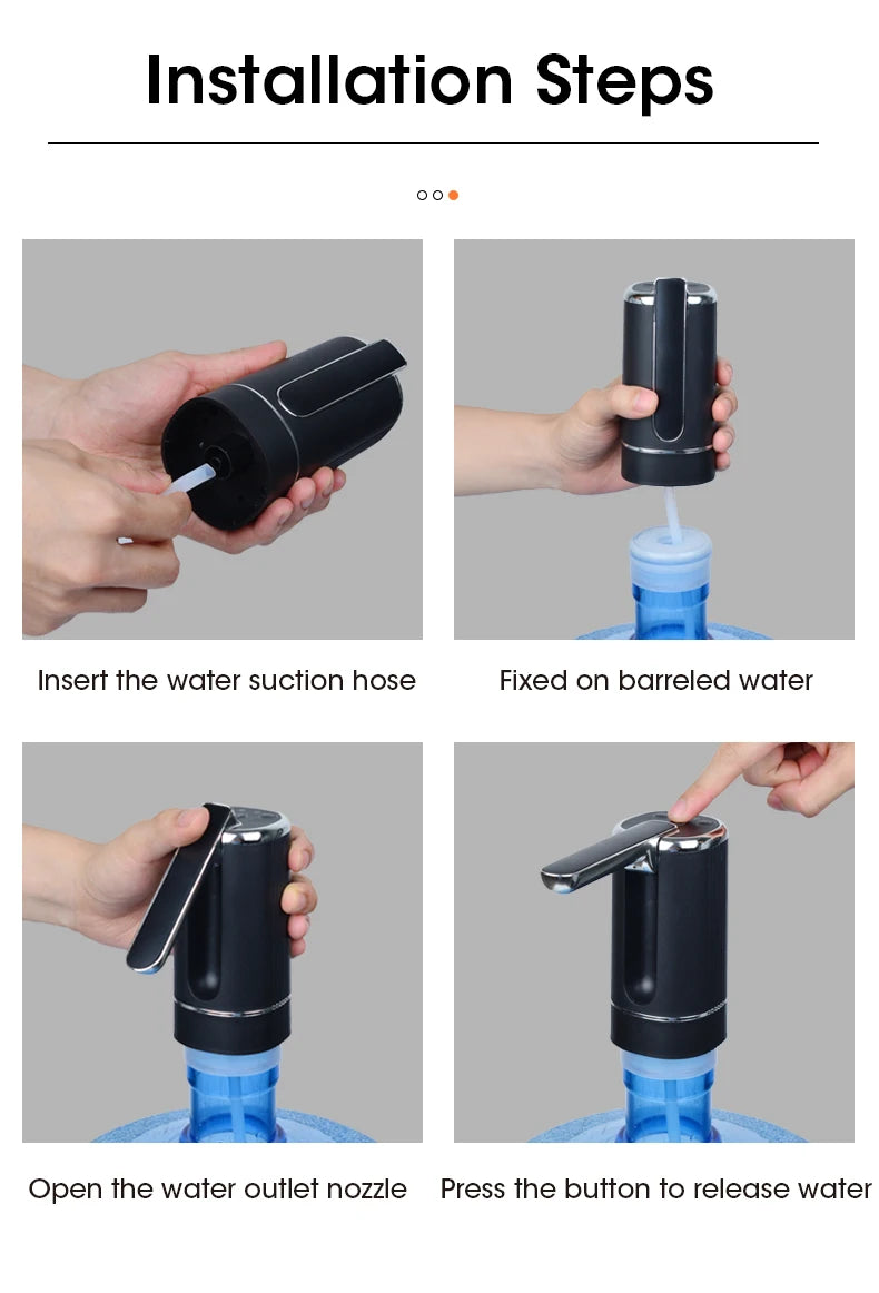 HOMEFISH Foldable Water Bottle Pump – Automatic Electric Dispenser for Home Use
