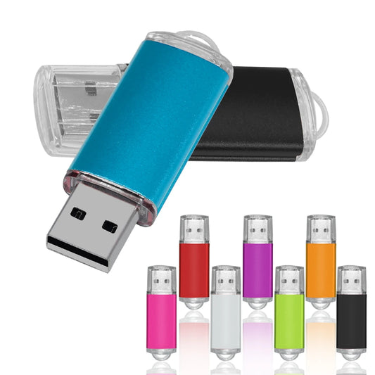 Memoria USB 2.0 colorida de alta velocidad, memoria USB de metal de 32 GB, 16 GB, 1 GB y 64 GB, memoria USB para fotografía, regalos