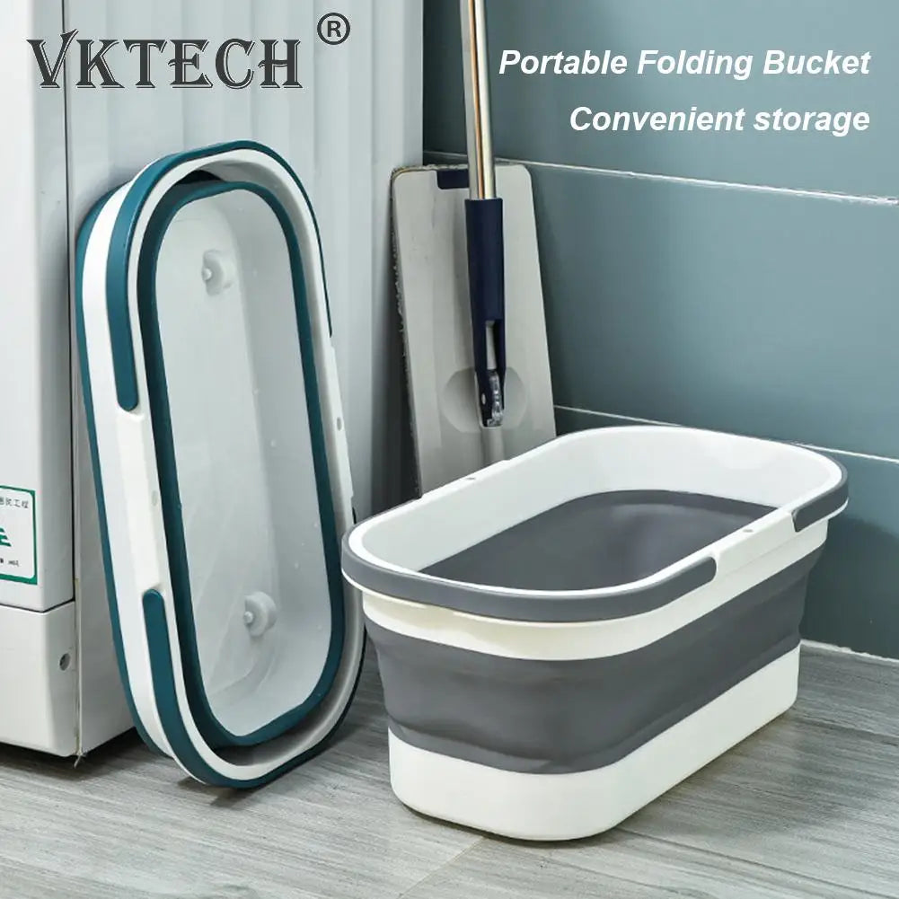 Foldable Mop Bucket Portable Wash Basin Large Capacity Dishpan for Kitchen and Bathroom Cleaning Space Saving Design